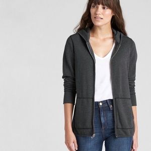 GAP Soft Zip Hoodie in Dark Grey